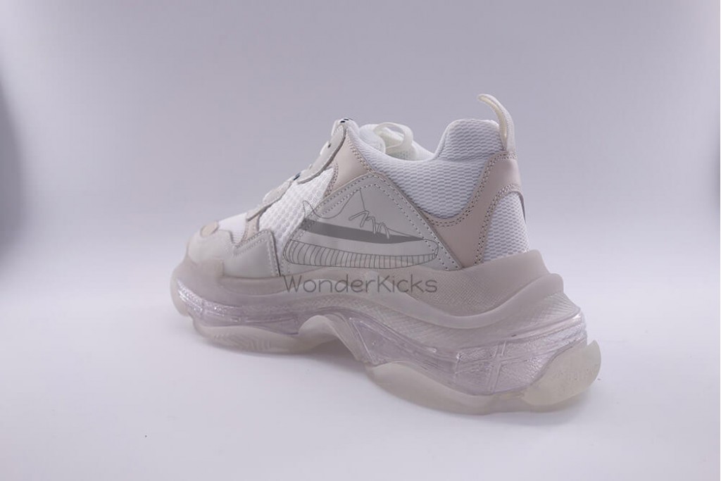 bc triple s clear sole trainer white